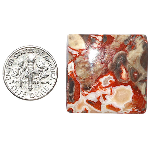 Money Agate 25.7x26x6 mm Baguette Shape Polished Gemstone LS151-08242