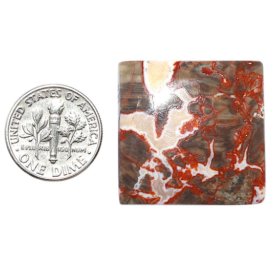 Money Agate 26.4x26.85x6 mm Baguette Shape Polished Gemstone LS151-08244