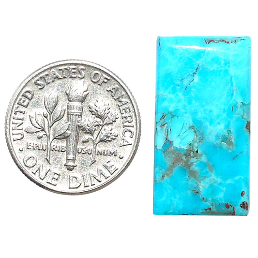Kingman Turquoise With Pyrite 12.6x23.65x2.7 mm Baguette Shape Polished Gemstone LS154-08453