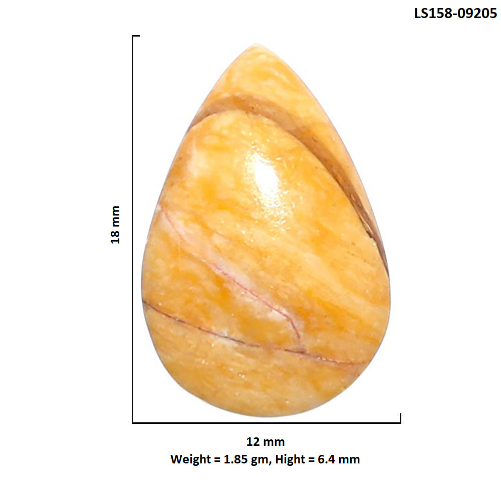 Natural Brecciated Mookaite 12x18x6.4 mm Pear Shape Polished Gemstone LS158-09205
