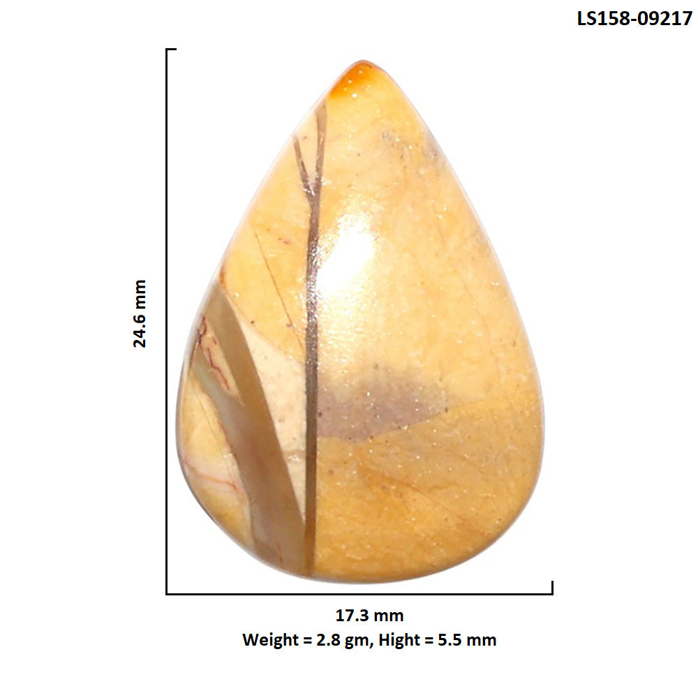 Natural Brecciated Mookaite 17.3x24.6x5.5 mm Pear Shape Polished Gemstone LS158-09217
