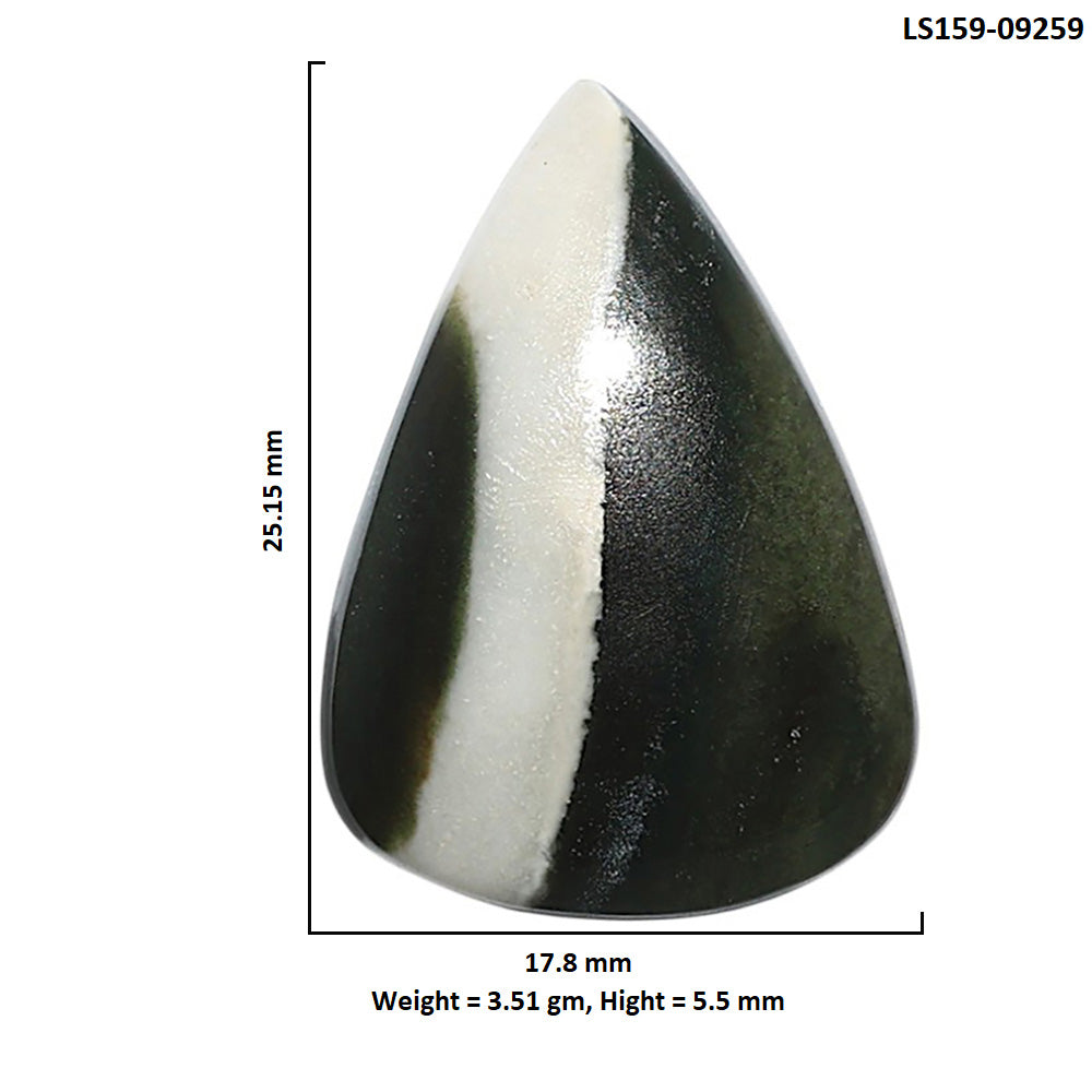 Natural Larsonite Jasper 17.8x25.15x5.5 mm Pear Shape Polished Gemstone LS159-09259