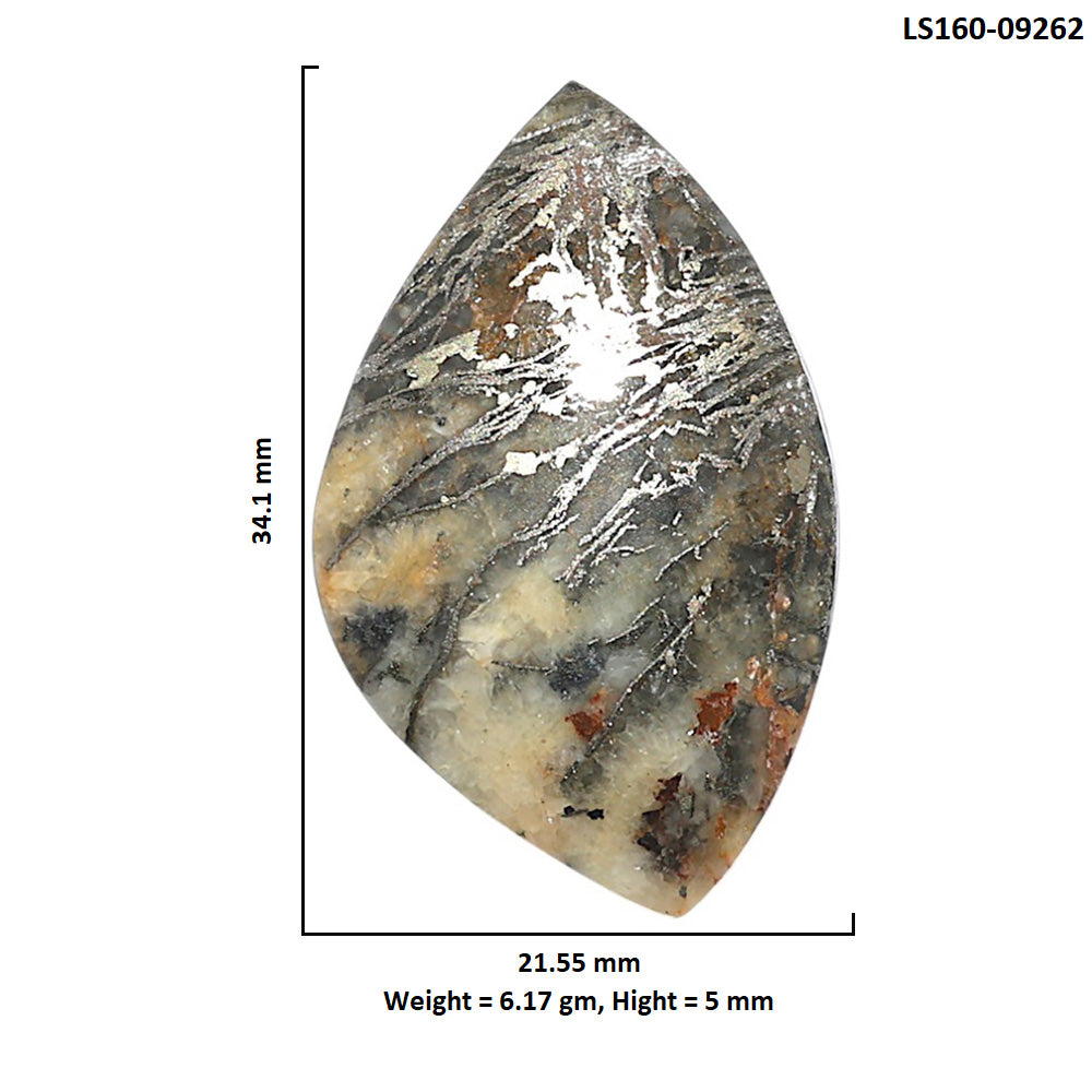 Natural Feder Pyrite 21.55x34.1x5 mm Fancy Shape Polished Gemstone LS160-09262