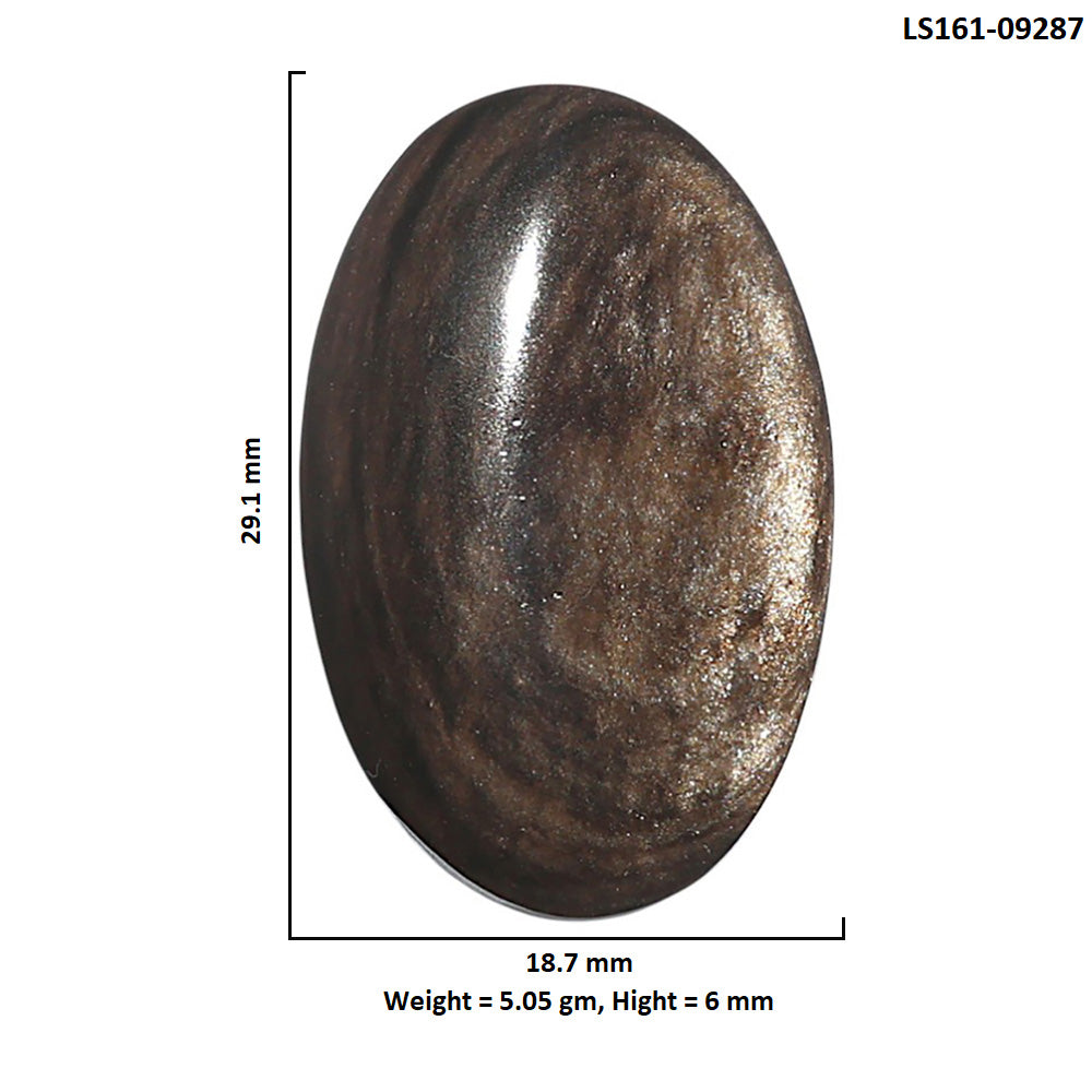 Natural Hypersthene 18.7x29.1x6 mm Oval Shape Polished Gemstone LS161-09287