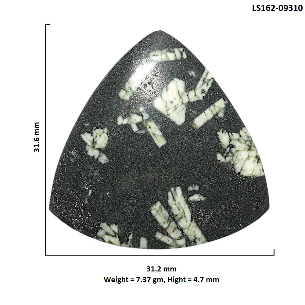 Natural Chinese Writing Stone 31.2x31.6x4.7 mm Fancy Shape Polished Gemstone LS162-09310