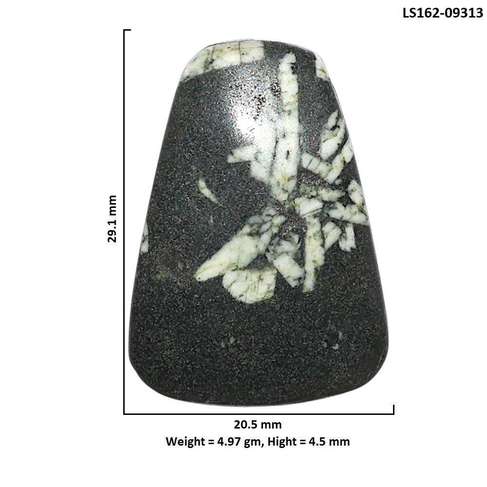Natural Chinese Writing Stone 20.5x29.1x4.5 mm Fancy Shape Polished Gemstone LS162-09313