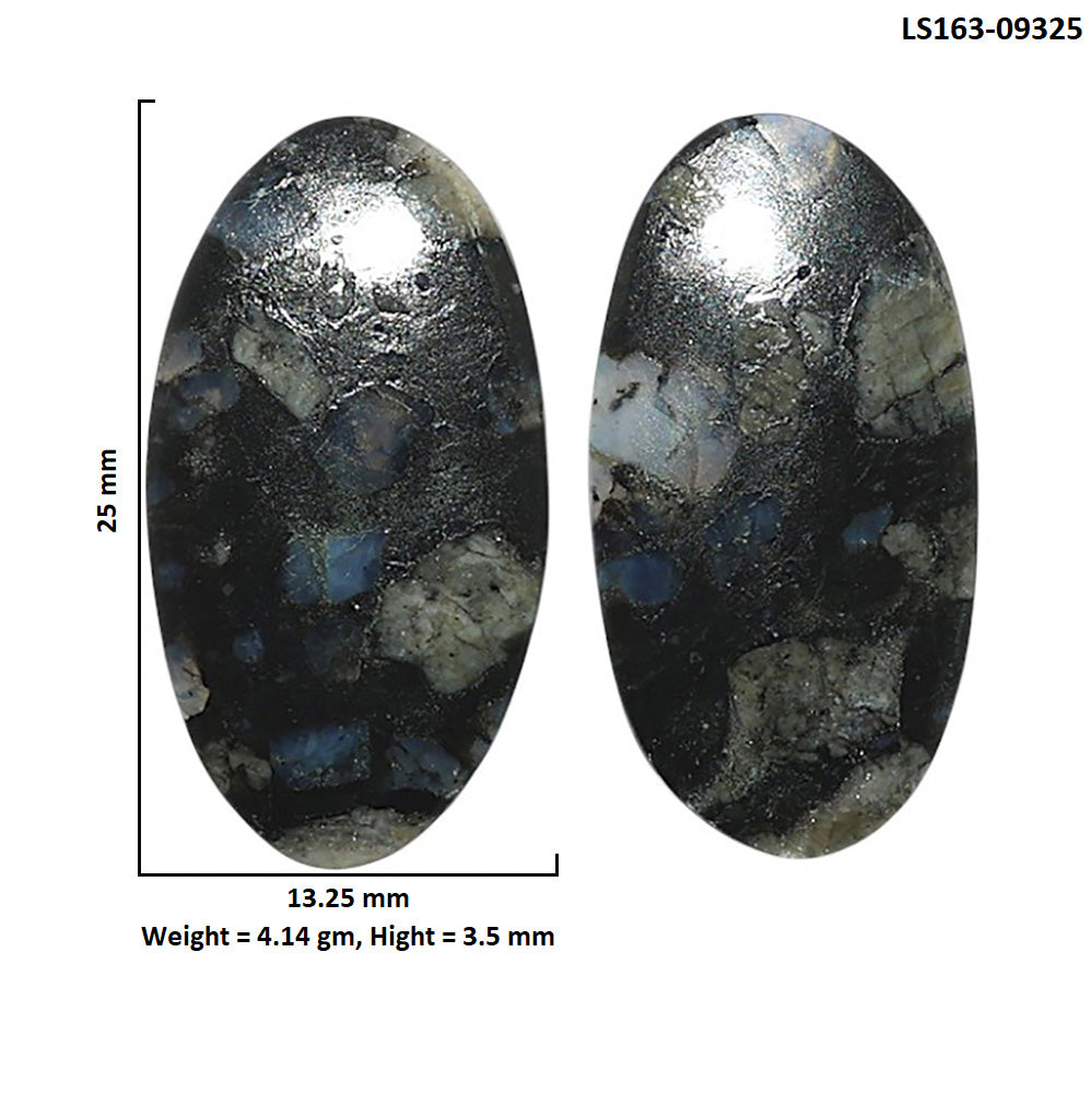 Natural Llanite Blue Opal Crystal Sphere 13.25x25x3.5 mm Oval Shape Polished Gemstone LS163-09325