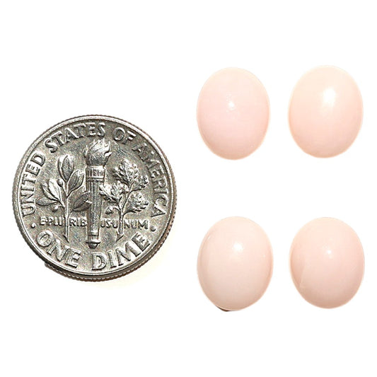 Natural Pink Opal 8x10x4 mm Oval Shape Polished Gemstone Set of 4 LS166-09473