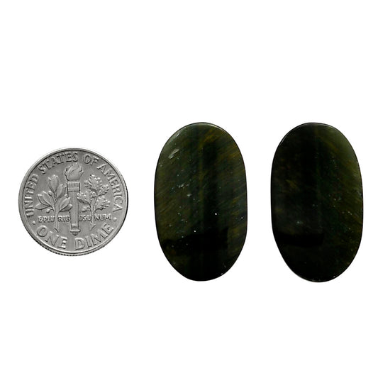 Blue Tiger Eye Pair 15.2x26x4.5 mm Oval Shape Polished Gemstone LS17-04231
