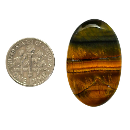 Blue Tiger Eye 20x31.75x5.5 mm Oval Shape Polished Gemstone LS17-05487