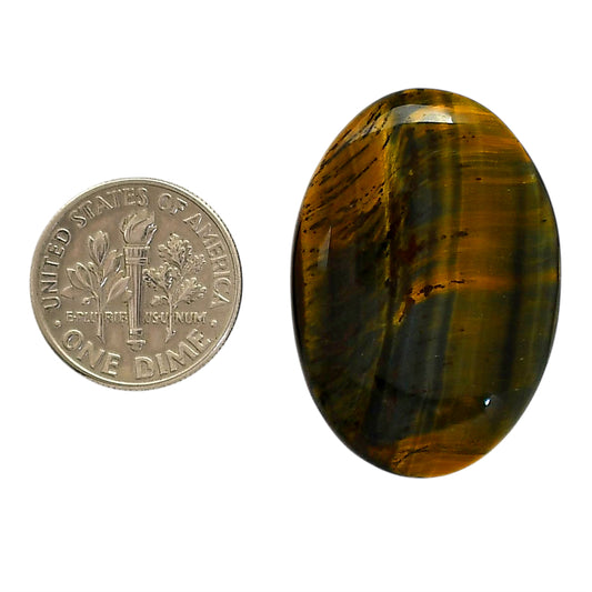 Blue Tiger Eye 22.75x32.5x5.6 mm Oval Shape Polished Gemstone LS17-05493