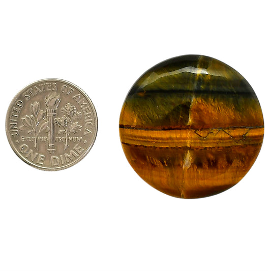 Blue Tiger Eye 27.5x27.5x6 mm Round Shape Polished Gemstone LS17-05494