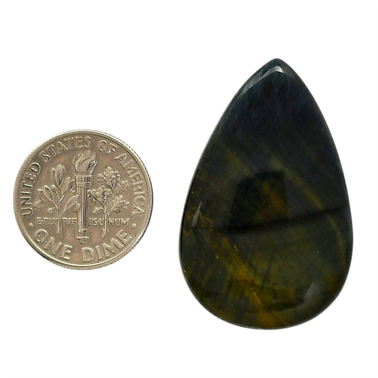 Blue Tiger Eye 22.2x34.35x5.5 mm Pear Shape Polished Gemstone LS17-05499