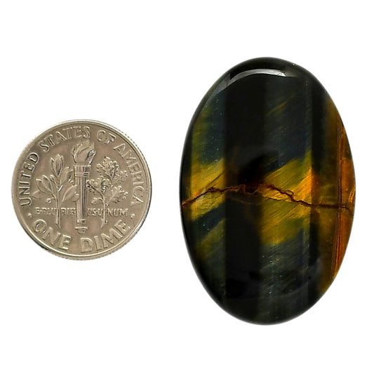 Blue Tiger Eye 22.45x33.9x6 mm Oval Shape Polished Gemstone LS17-05506