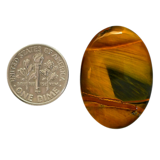 Blue Tiger Eye 21x29.55x5.5 mm Oval Shape Polished Gemstone LS17-05517