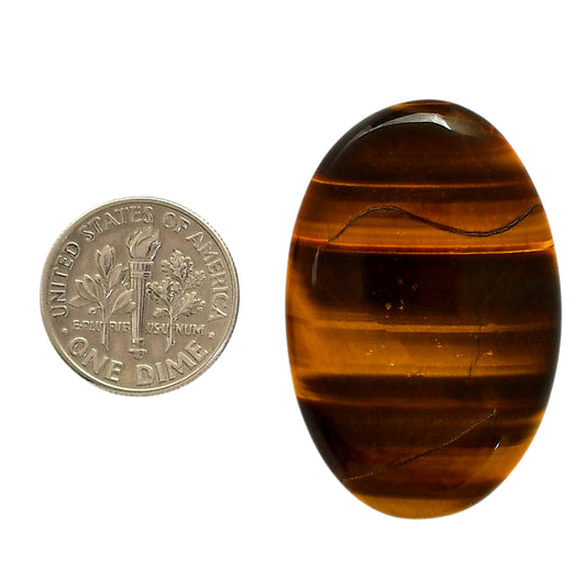 Blue Tiger Eye 24.55x37.35x5.5 mm Oval Shape Polished Gemstone LS17-05520