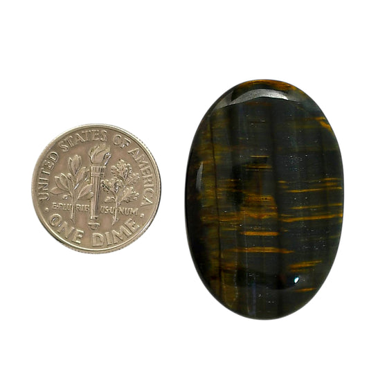 Blue Tiger Eye 21.9x32.8x5 mm Oval Shape Polished Gemstone LS17-05525