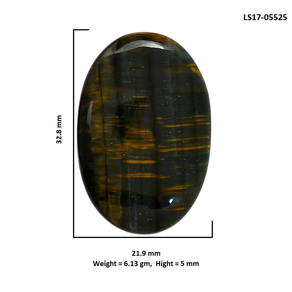 Blue Tiger Eye 21.9x32.8x5 mm Oval Shape Polished Gemstone LS17-05525