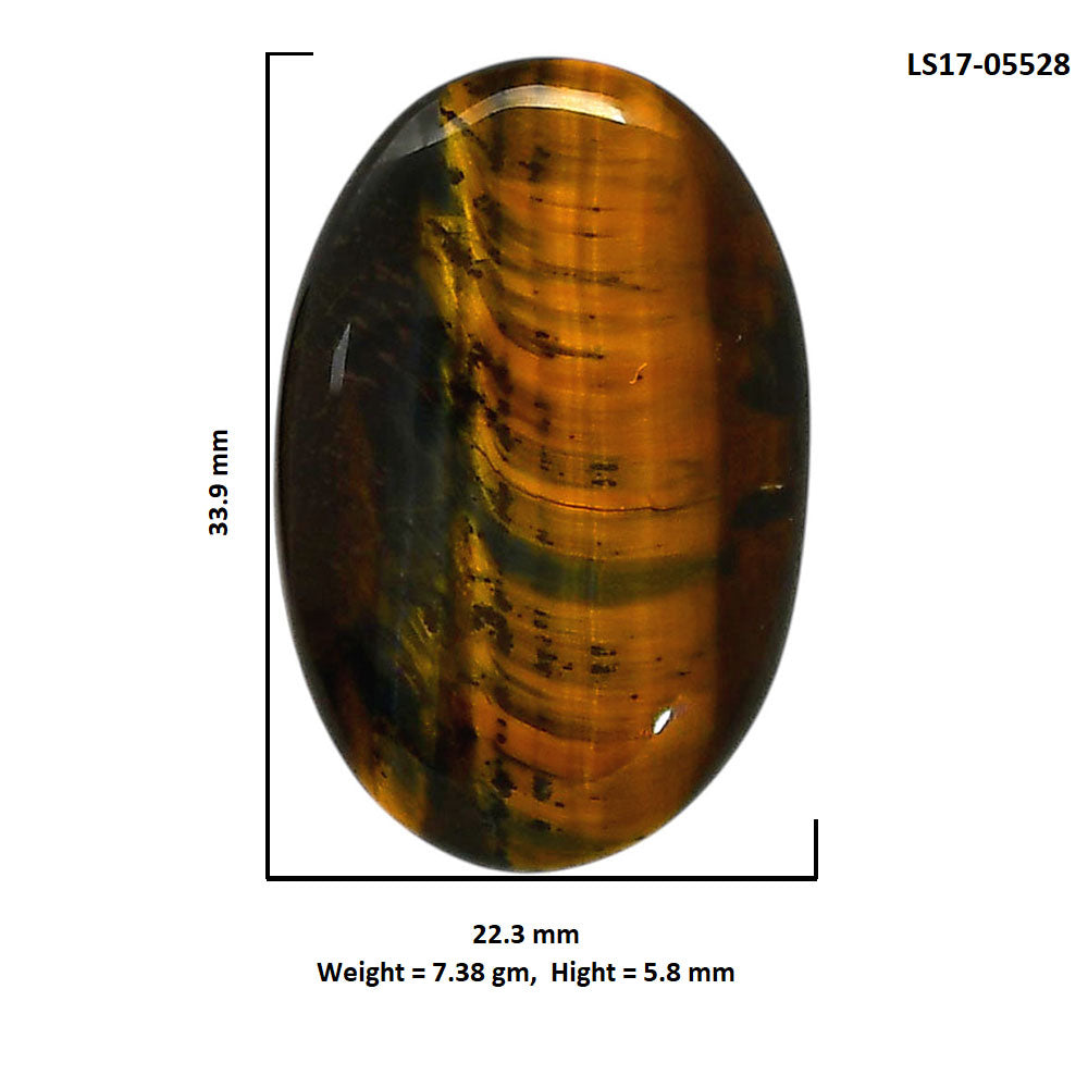 Blue Tiger Eye 22.3x33.9x5.8 mm Oval Shape Polished Gemstone LS17-05528