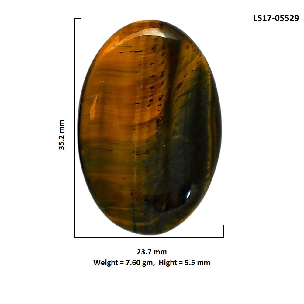 Blue Tiger Eye 23.7x35.2x5.5 mm Oval Shape Polished Gemstone LS17-05529