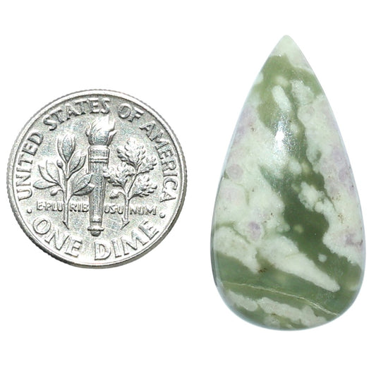 Peace Jade 15.5x29.3x5.5 mm Pear Shape Polished Gemstone LS19-08167