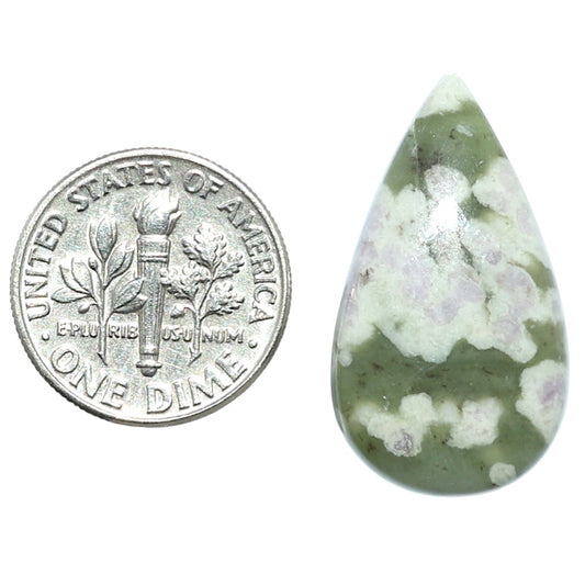Peace Jade 15.1x27x5.5 mm Pear Shape Polished Gemstone LS19-08169