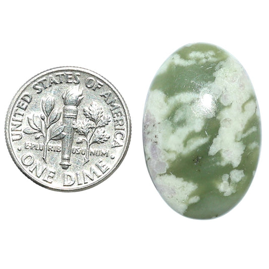 Peace Jade 17x25.2x5 mm Oval Shape Polished Gemstone LS19-08177