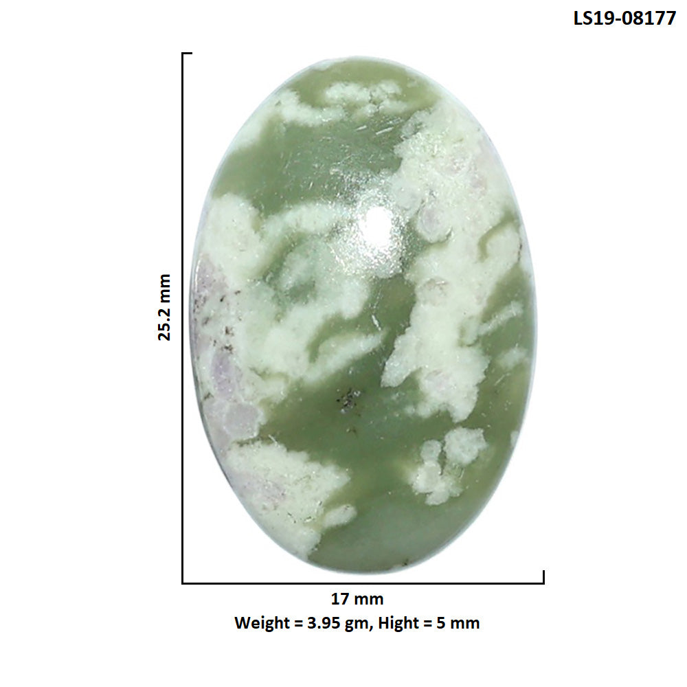 Peace Jade 17x25.2x5 mm Oval Shape Polished Gemstone LS19-08177