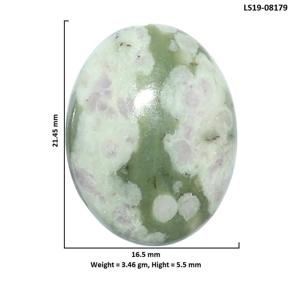 Peace Jade 16.5x21.45x5.5 mm Oval Shape Polished Gemstone LS19-08179