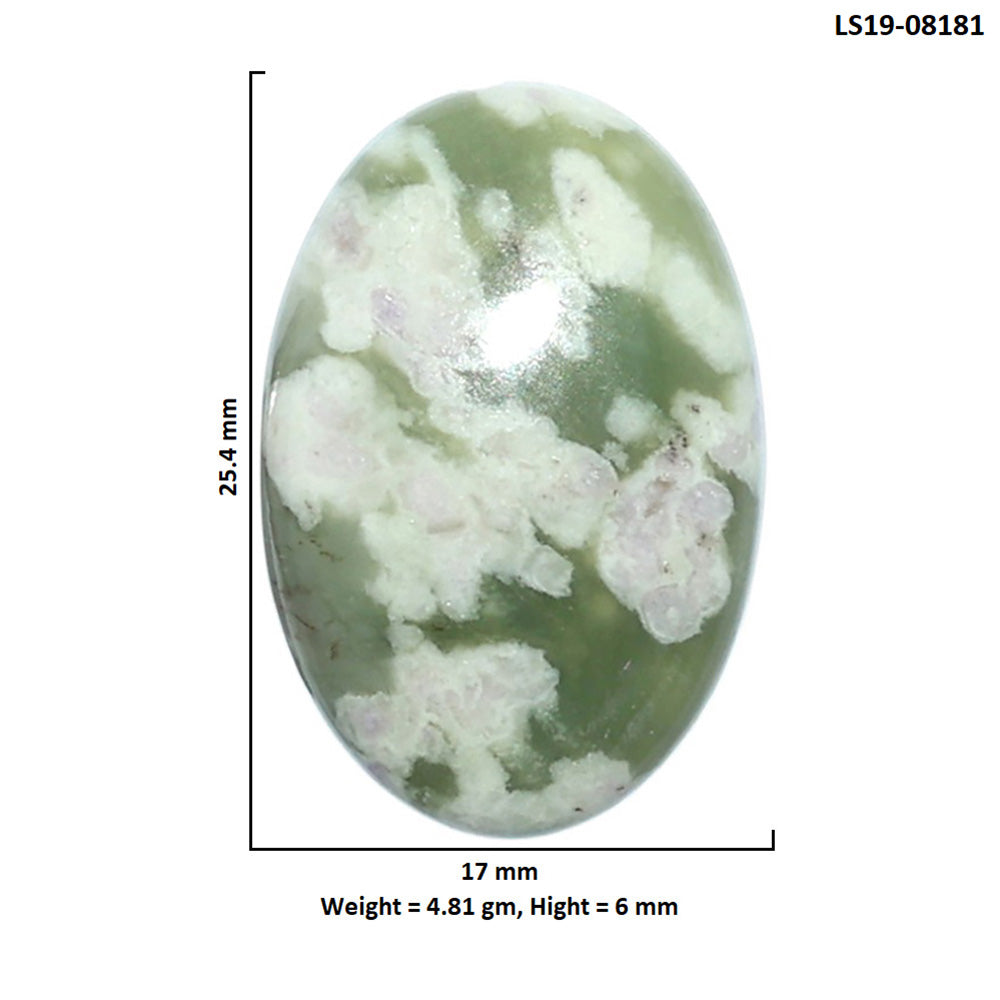 Peace Jade 17x25.4x6 mm Oval Shape Polished Gemstone LS19-08181