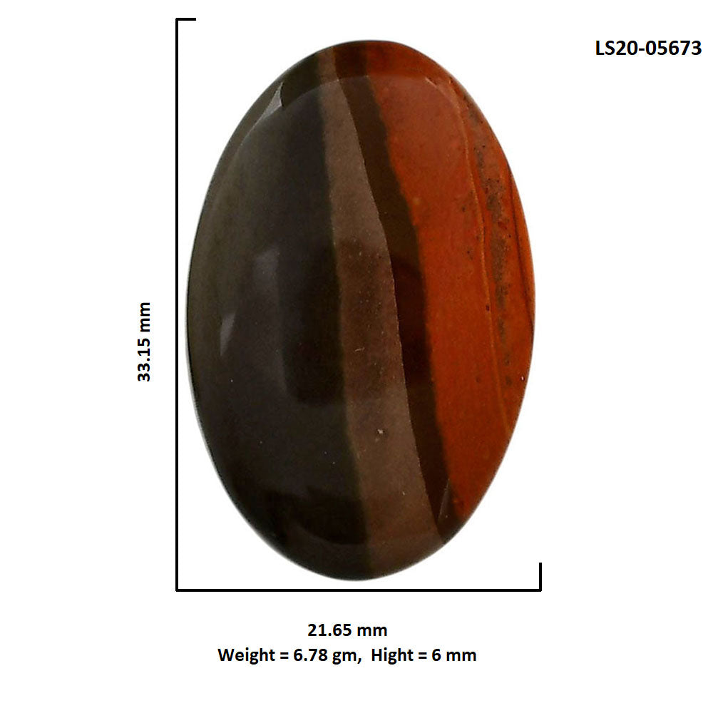 Polygram Jasper 21.65x33.15x6 mm Oval Shape Polished Gemstone LS20-05673