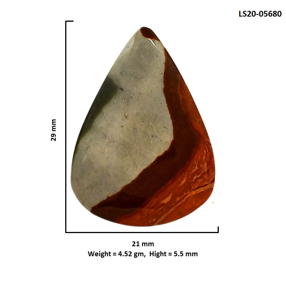 Polygram Jasper 21x29x5.5 mm Pear Shape Polished Gemstone LS20-05680