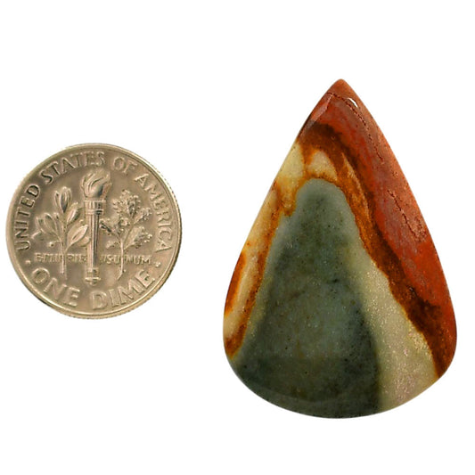 Polygram Jasper 23.65x34x5.4 mm Pear Shape Polished Gemstone LS20-05684