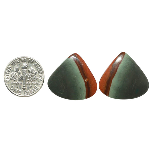 Polygram Jasper Pair 20.3x21.5x4 mm Heart Shape Polished Gemstone LS20-07460