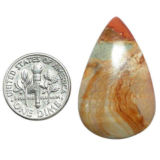 Polygram Jasper 20.3x32x5.5 mm Pear Shape Polished Gemstone LS20-08050
