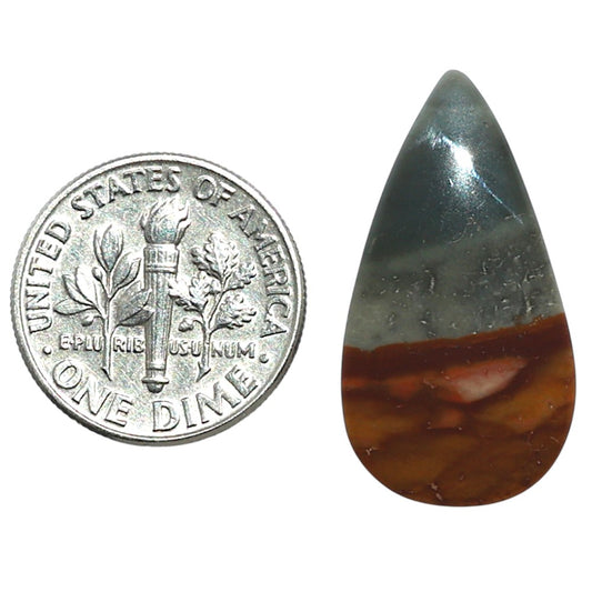 Polygram Jasper 14.1x26.3x4 mm Pear Shape Polished Gemstone LS20-08054