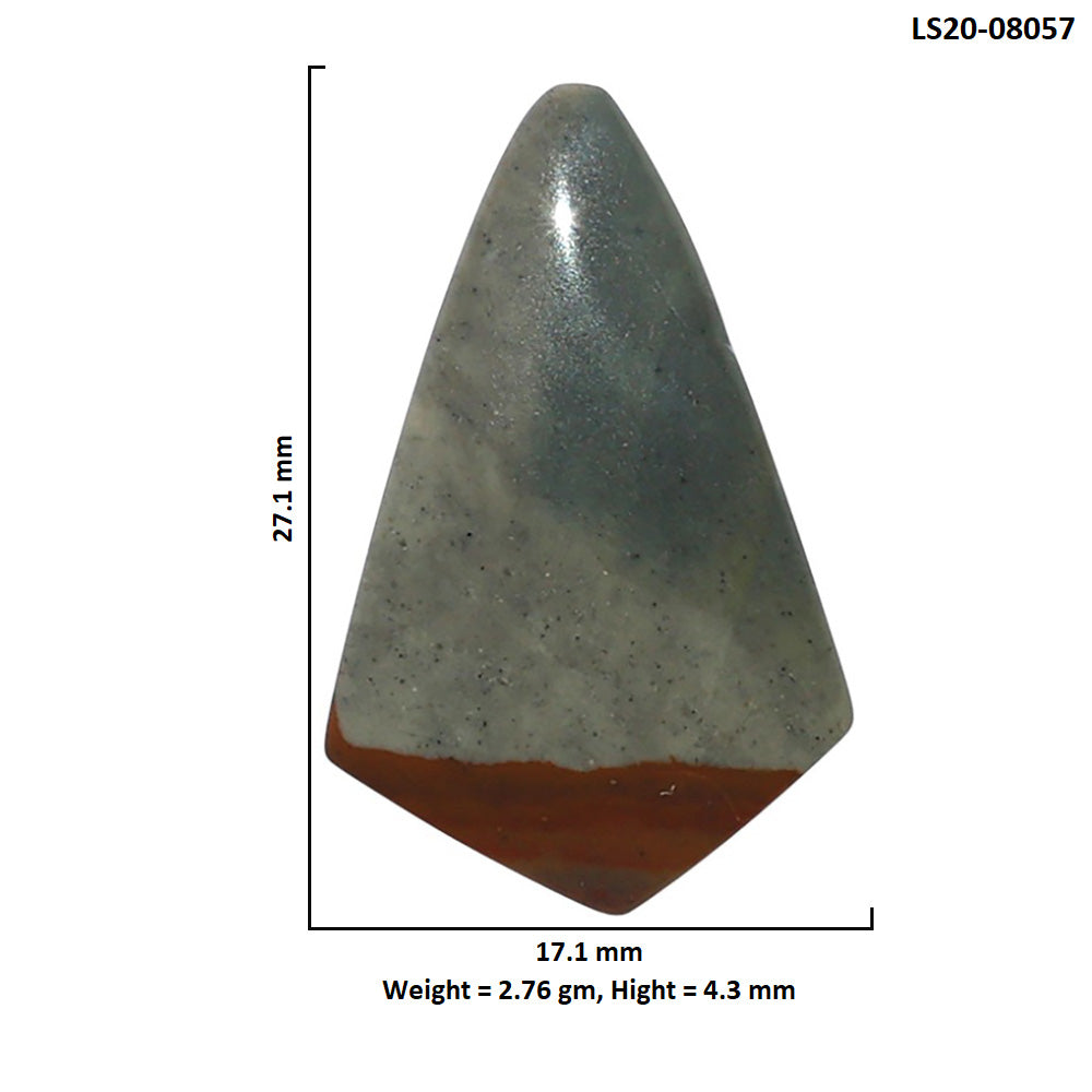 Polygram Jasper 17.1x27.1x4.3 mm Fancy Shape Polished Gemstone LS20-08057