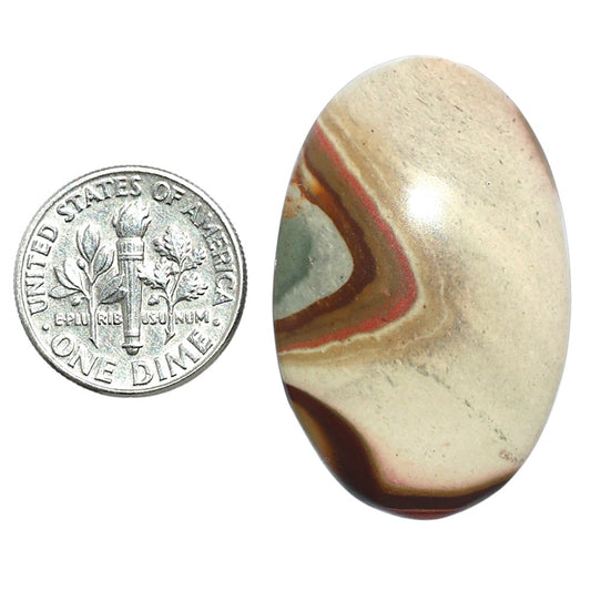 Polygram Jasper 22.8x35.5x6.4 mm Oval Shape Polished Gemstone LS20-08068