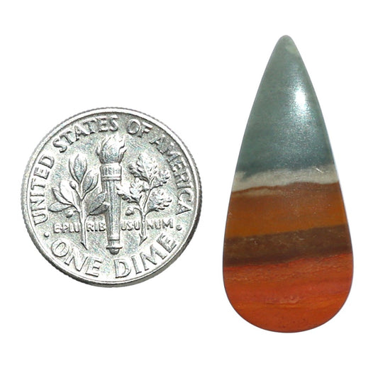 Polygram Jasper 13x29.25x4.5 mm Pear Shape Polished Gemstone LS20-08069