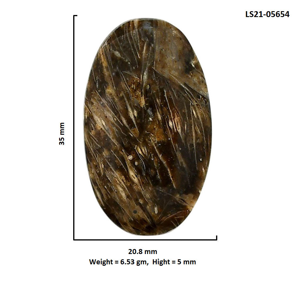 Bat Cave Jasper 20.8x35x5 mm Oval Shape Polished Gemstone LS21-05654