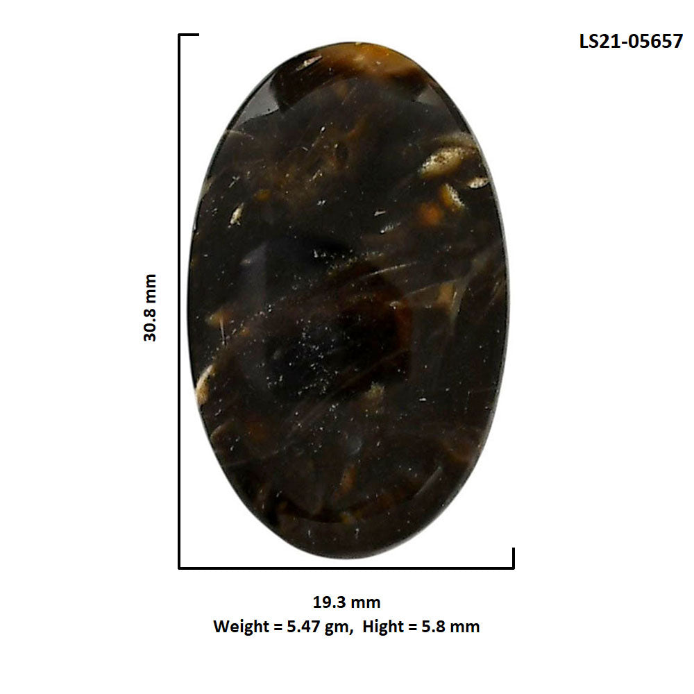 Bat Cave Jasper 19.3x30.8x5.8 mm Oval Shape Polished Gemstone LS21-05657