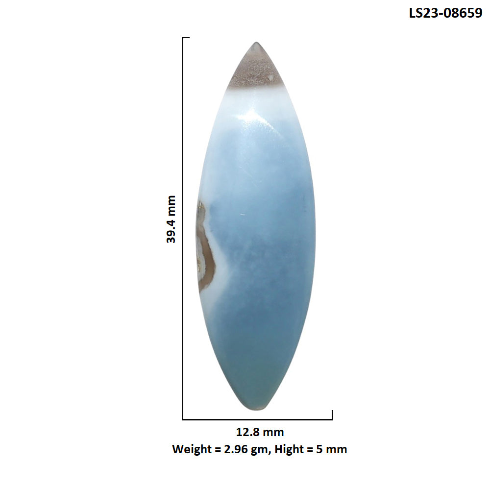 Owyhee Opal 12.8x39.4x5 mm Marquise Shape Polished Gemstone LS23-08659