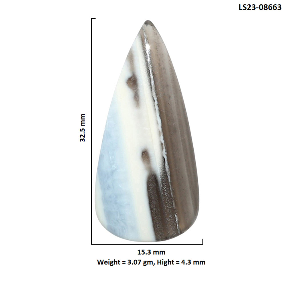 Owyhee Opal 15.3x32.5x4.3 mm Pear Shape Polished Gemstone LS23-08663