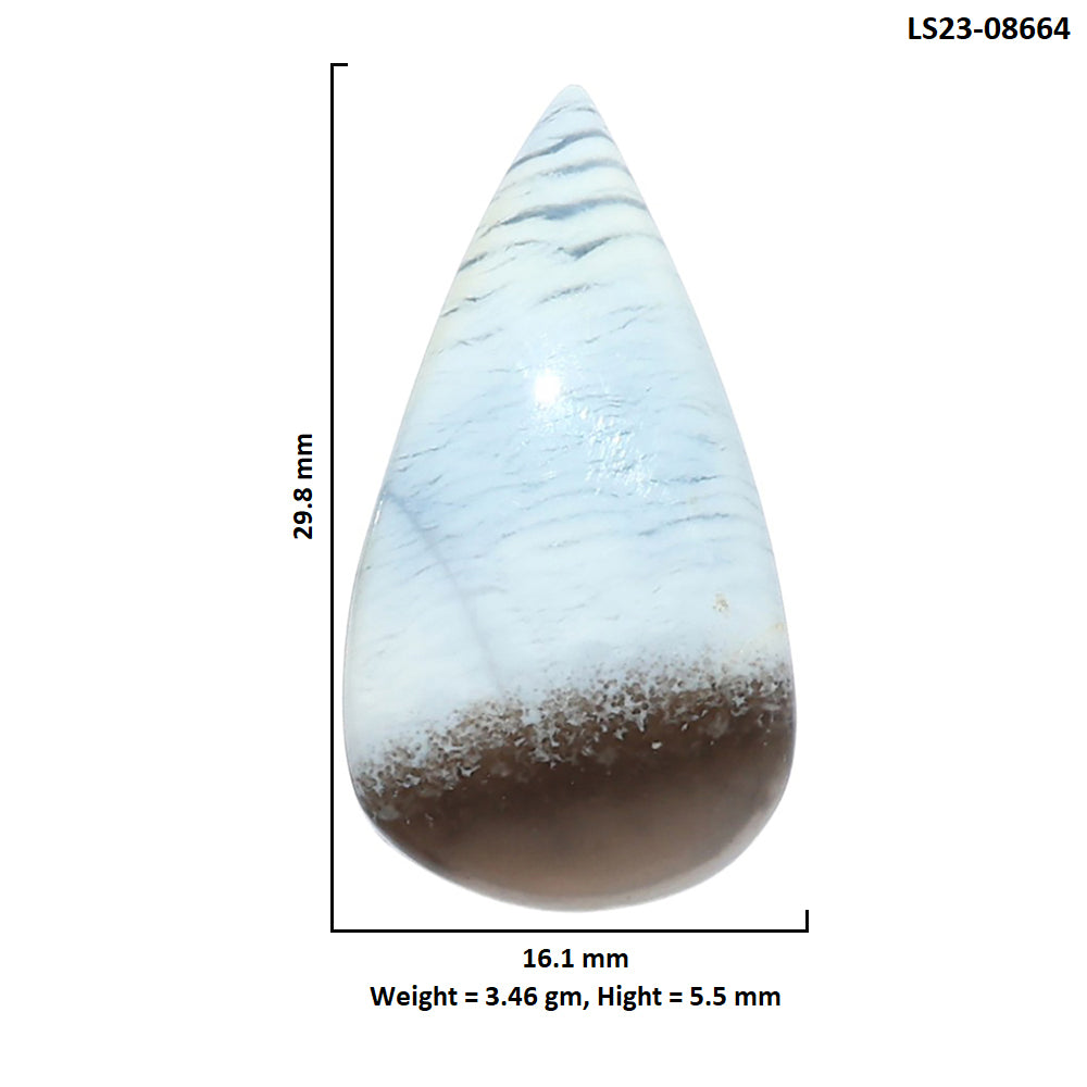 Owyhee Opal 16.1x29.8x5.5 mm Pear Shape Polished Gemstone LS23-08664