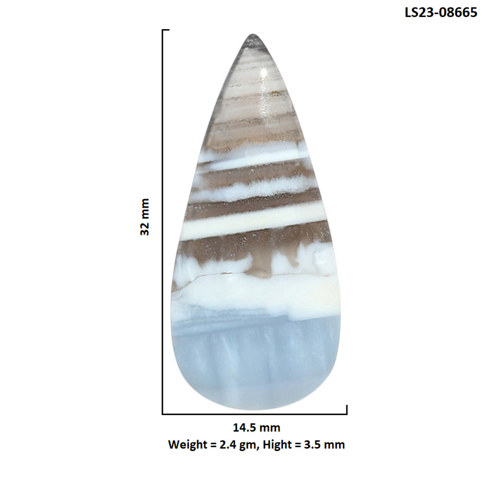 Owyhee Opal 14.5x32x3.5 mm Pear Shape Polished Gemstone LS23-08665