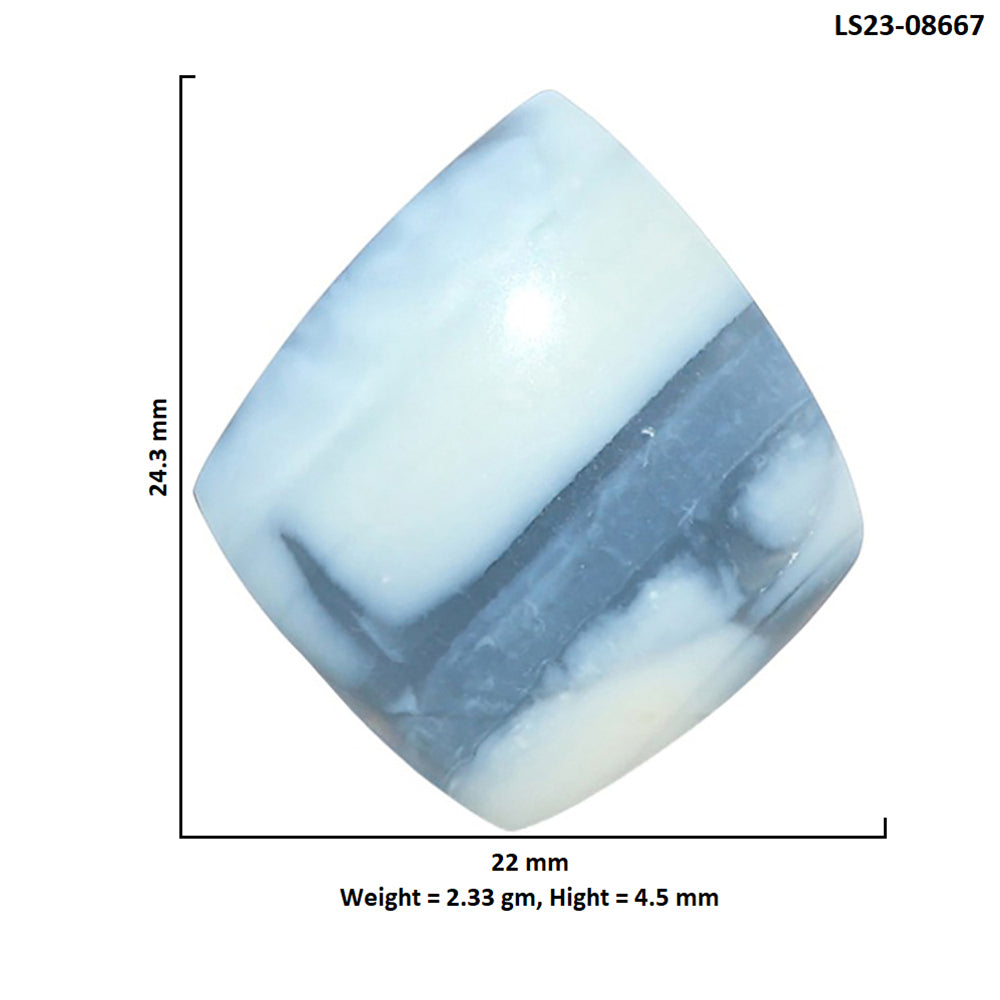 Owyhee Opal 22x24.3x4.5 mm Fancy Shape Polished Gemstone LS23-08667