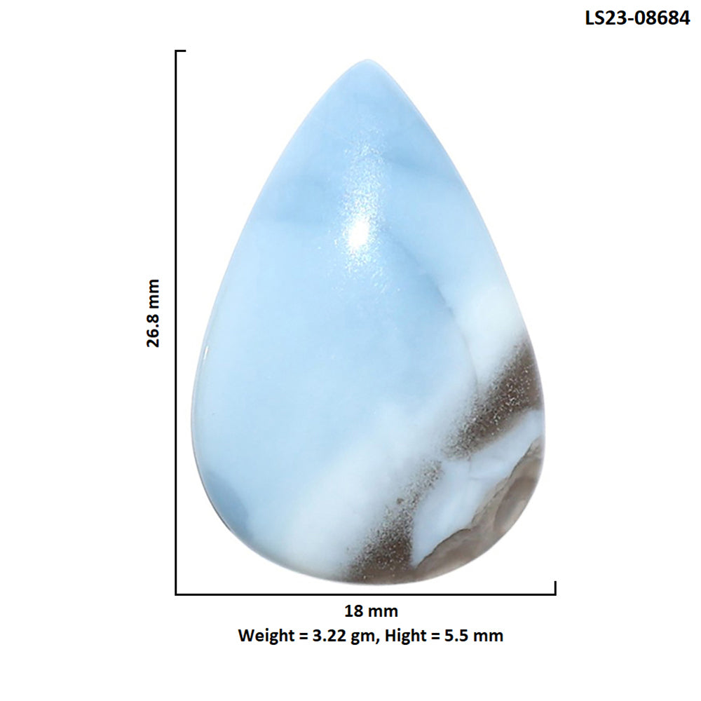 Owyhee Opal 18x26.8x5.5 mm Pear Shape Polished Gemstone LS23-08684