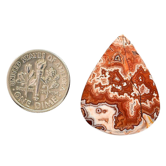 Rosetta Picture Jasper 22x28.35x5.5 mm Pear Shape Polished Gemstone LS24-05922