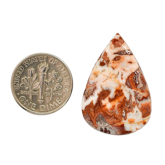 Rosetta Picture Jasper 20x29.2x5.5 mm Pear Shape Polished Gemstone LS24-05924