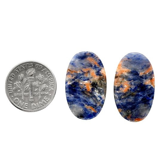 Sodalite Pair 14.5x24x4.3 mm Oval Shape Polished Gemstone LS26-04364